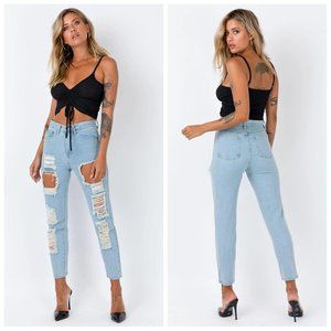Princess Polly Ivey Ripped Jeans 10